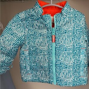 Kids Jacket with Geometric Pattern